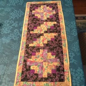 Pretty handcrafted quilted table runner